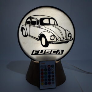 Luminária Fusca Led e RGB controle remoto das luzes.