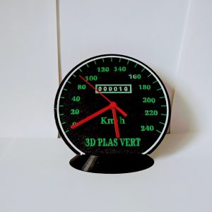 Relógio velocímetro eletrônico de mesa ou parede. verde.