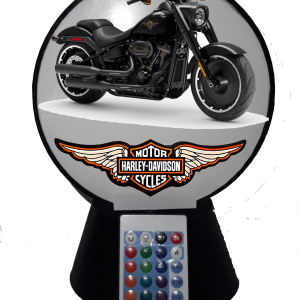 Luminaria Harley Davidson com Led e RGB controle remoto cores de luz.