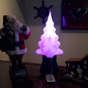 Arvore de Natal de mesa com LED e RGB mundança cores de luz.