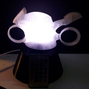 Abajur Luminária artesanal Moto com iluminação de LED e RGB.